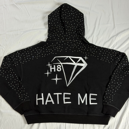 H8TRED RHINESTONE ZIP-UP