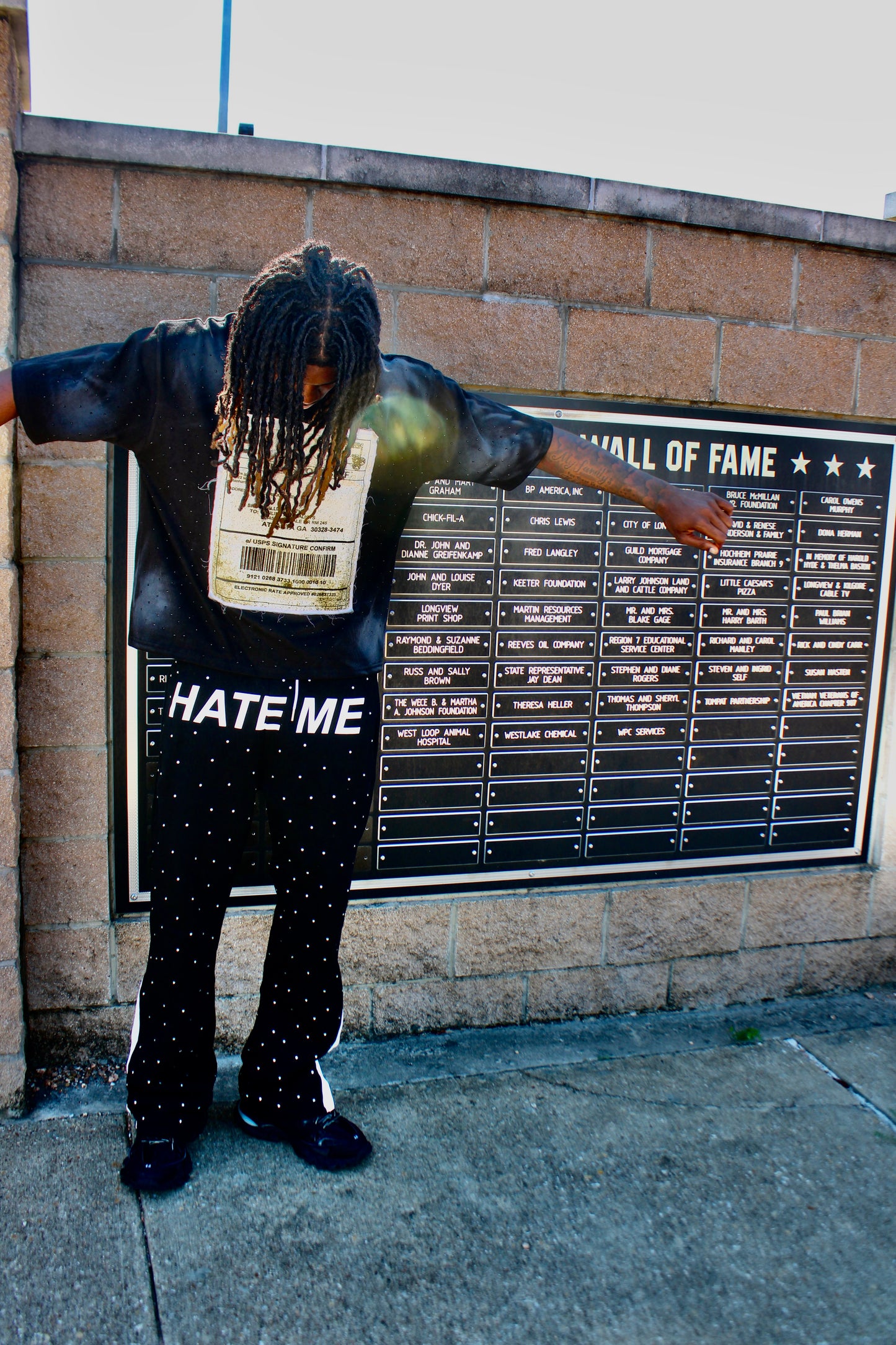 H8TRED RHINESTONE SWEATPANTS