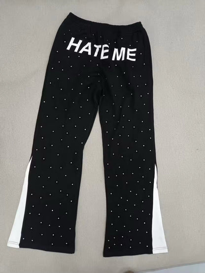 H8TRED RHINESTONE SWEATPANTS